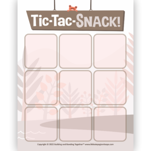 (DIGITAL DOWNLOAD) Tic-Tac-SNACK Activity Game Sheet