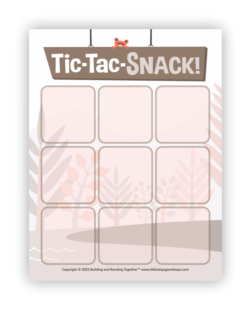 (DIGITAL DOWNLOAD) Tic-Tac-SNACK Activity Game Sheet